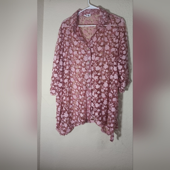 Siren Lily Rose Floral Blouse - Picture 1 of 9